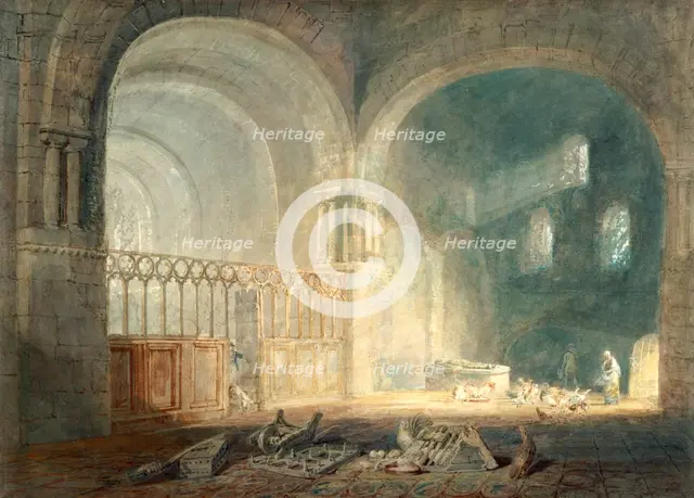'Transept of Ewenny Priory, Glamorganshire', 1797. Creator: JMW Turner.