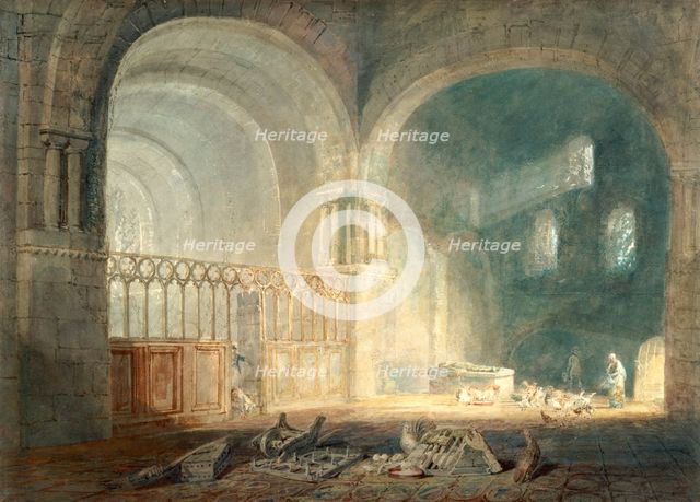 'Transept of Ewenny Priory, Glamorganshire', 1797. Creator: JMW Turner.