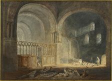 Transept of Ewenny Priory, Glamorganshire, c1797. Creator: JMW Turner