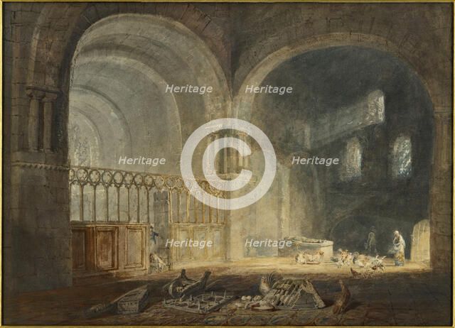Transept of Ewenny Priory, Glamorganshire, c1797. Creator: JMW Turner.