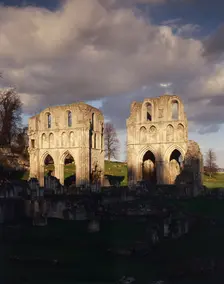 Transept walls of the church from the South West, Roche Abbey, South Yorkshire, 1998
