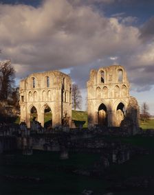 Transept walls of the church from the South West, Roche Abbey, South Yorkshire, 1998