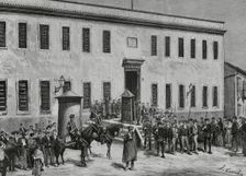 Transfer of prisoners from the prison of Jerez de la Frontera to the Cadiz jail, Spain, 1883. Creator: Eugenio Vela