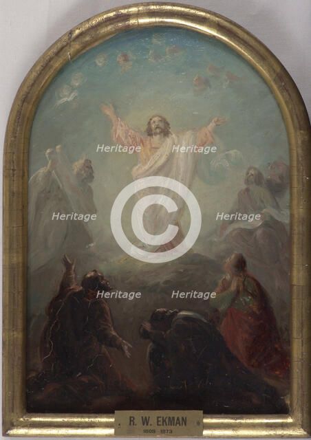 Transfiguration of Christ, altarpiece sketch. Creator: Robert Wilhelm Ekman.