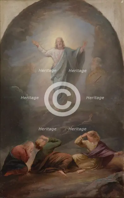 Transfiguration of Christ, sketch of the altarpiece of the Church of Ikaali. Creator: Berndt Godenhjelm.