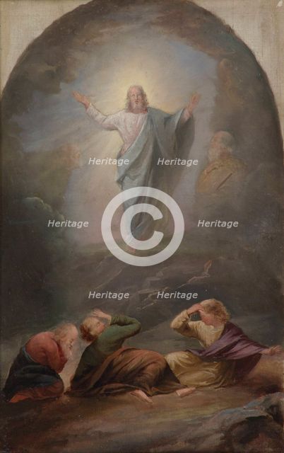 Transfiguration of Christ, sketch of the altarpiece of the Church of Ikaali. Creator: Berndt Godenhjelm.