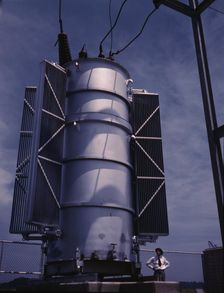 Transformer at TVA's Chickamauga Dam near Chattanooga, Tenn., 1942. Creator: Alfred T Palmer