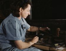 Transfusion donor bottles, Baxter Lab., Glenview, Ill. , 1942. Creator: Howard Hollem