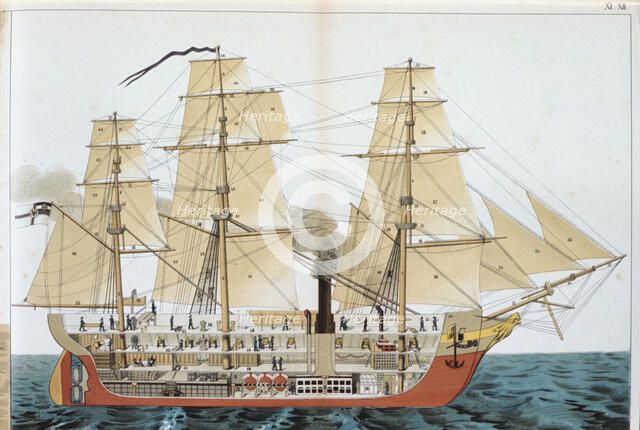 Transitional ship, 1886. Artist: Unknown
