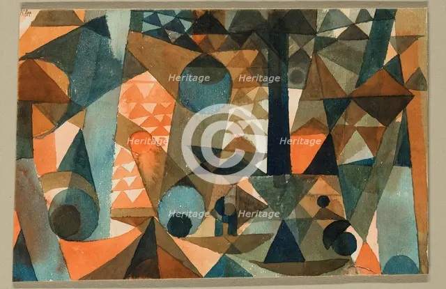 Translucencies, Orange-Blue, 1915. Creator: Paul Klee.