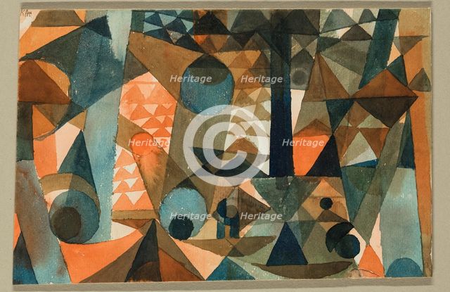 Translucencies, Orange-Blue, 1915. Creator: Paul Klee.