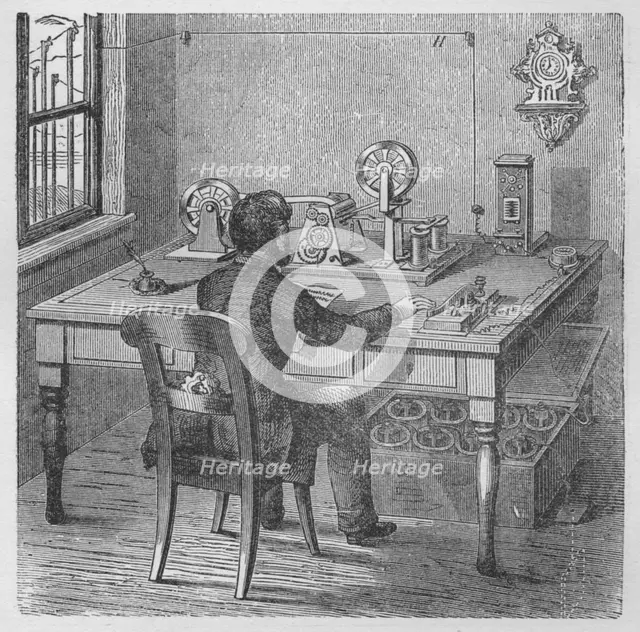 Transmitting a message, 1894. Artist: Unknown.