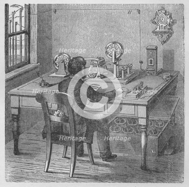 Transmitting a message, 1894. Artist: Unknown.