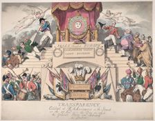 Transparency: Exhibited at R. Ackermann's in the Strand on the 27th November ..., November 27, 1815. Creator: Thomas Rowlandson