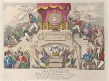Transparency: Exhibited at R. Ackermann's in the Strand on the 27th November ..., November 27, 1815. Creator: Thomas Rowlandson