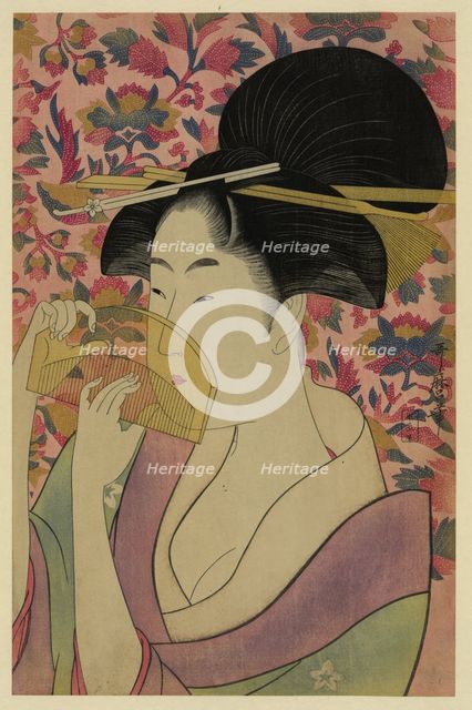 Transparent Comb, 1780s. Artist: Utamaro, Kitagawa (1753-1806)