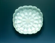 Transparent jade chrysanthemum dish, Qing dynasty, China, 18th century. Creator: Unknown