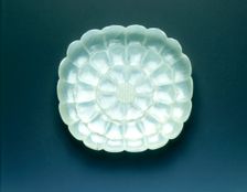 Transparent jade chrysanthemum dish, Qing dynasty, China, 18th century. Creator: Unknown