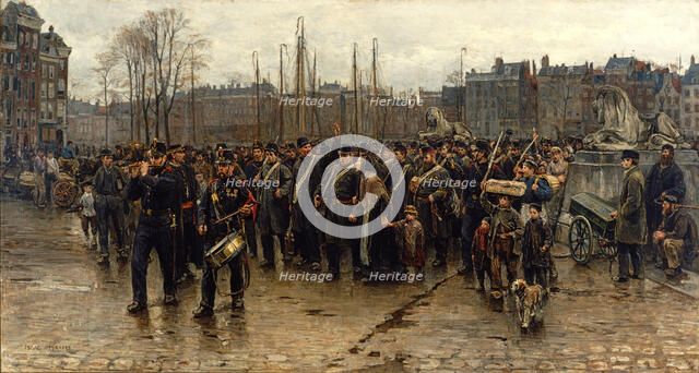 Transport of colonial soldiers. Artist: Israëls, Isaac (1865-1934)