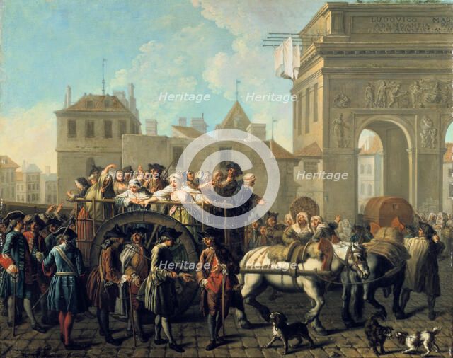 'Transport of Prostitutes to the Salpetriere', c1760-1770. Artist: Etienne Jeaurat