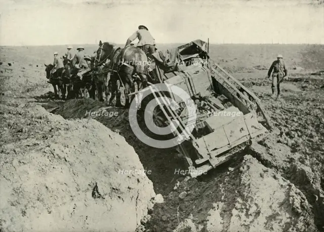 'Transport Difficulties at the Front', (1919).  Creator: Unknown.