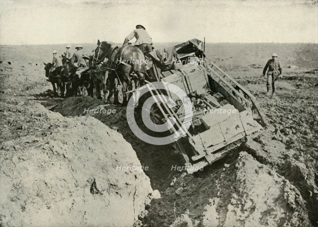 'Transport Difficulties at the Front', (1919).  Creator: Unknown.