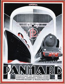 Transport poster for Panhard, French, c1940s