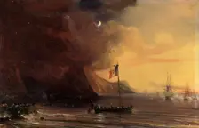 Transport with Napoleon's body, 1841. Artist: Theodore Gudin