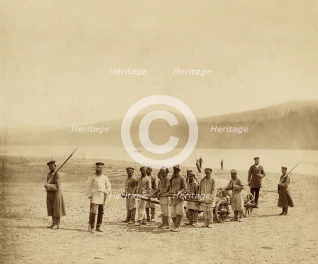 Transporting Cargo from Barges to Prison Storage Facilities, 1891. Creator: Aleksei Kuznetsov.