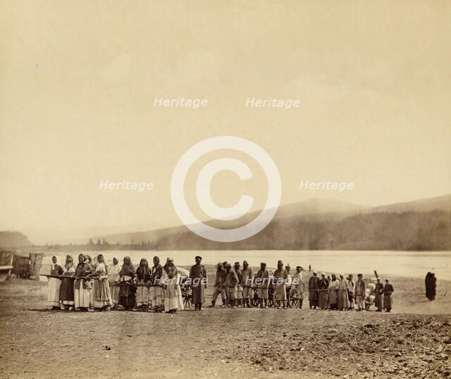 Transporting Cargo from Barges to Prison Storage Facilities, 1891. Creator: Aleksei Kuznetsov.