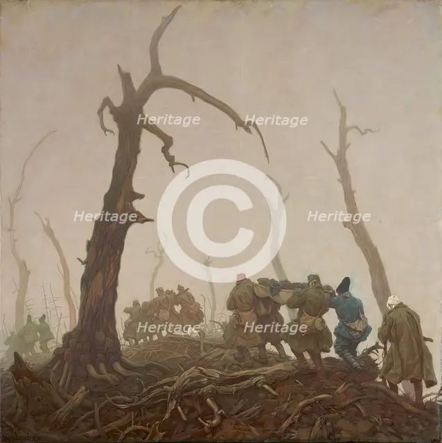 Transporting the wounded, 1916. Creator: Wilhelm Dachauer.