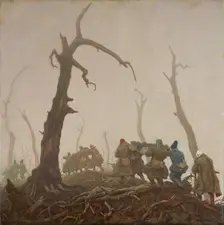 Transporting the wounded, 1916. Creator: Wilhelm Dachauer