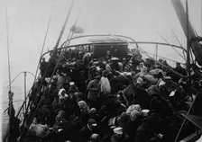 Transporting workers to the mines, 1890. Creator: Unknown