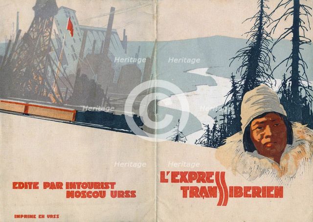 Transsiberian express (Brochure of the Intourist company), 1931.