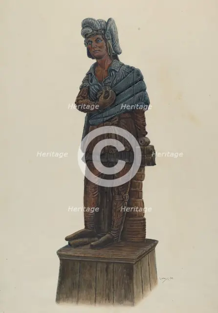 Trapper Indian, 1937. Creator: Al Curry.