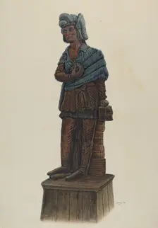 Trapper Indian, 1937. Creator: Al Curry
