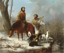 Trappers, ca. 1855. Creators: Jonathan K. Trego, J. L. Williams