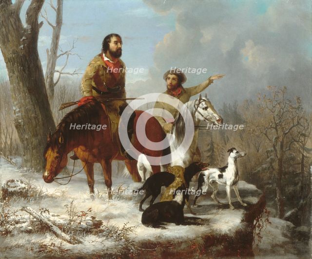 Trappers, ca. 1855. Creators: Jonathan K. Trego, J. L. Williams.