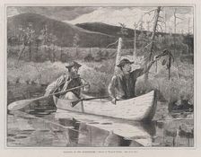 Trapping in the Adirondacks (Every Saturday, Vol. I, New Series), October 24, 1870. Creator: John Parker Davis