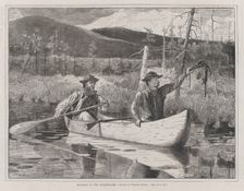 Trapping in the Adirondacks (Every Saturday, Vol. I, New Series), October 24, 1870. Creator: John Parker Davis