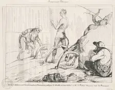 Traquenards politiques, 19th century. Creator: Honore Daumier