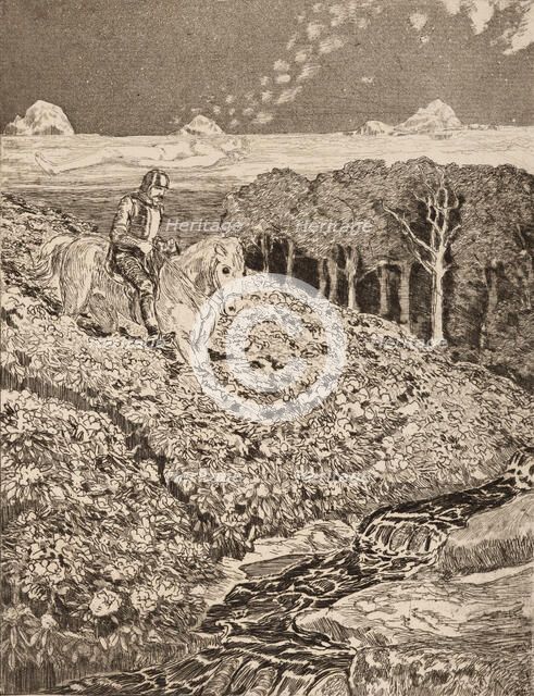 Traumweg (Off in a Dream), plate 35, 1915. Creator: Max Klinger.