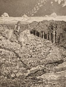 Traumweg (Off in a Dream), plate 35, 1915. Creator: Max Klinger