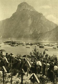 Traunstein and Traunsee, Upper Austria, c1935. Creator: Unknown
