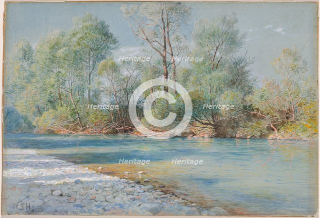 Traunstein River on the Road to Empfig, Bavaria, about 1893-96. Creator: William Stanley Haseltine (American, 1835-1900).