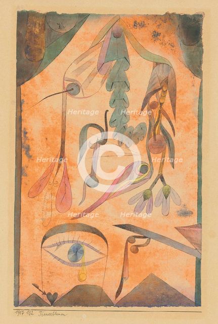 Trauerblumen (Mourning Flowers) , 1917. Creator: Klee, Paul (1879-1940).