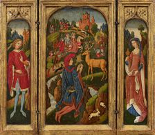 Travel triptych with Saint Eustace. Creator: Spanish Forger (active late 19th-early 20th cen.)