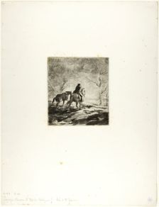 Traveler on Horseback, 1848. Creator: Charles Emile Jacque