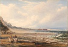Travelers on the Sands near Redcar, 1838. Creator: Peter de Wint