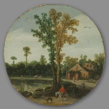 Travelers by a Lake, 1625. Creator: van de Velde Esaias (Dutch, 1587-1630)